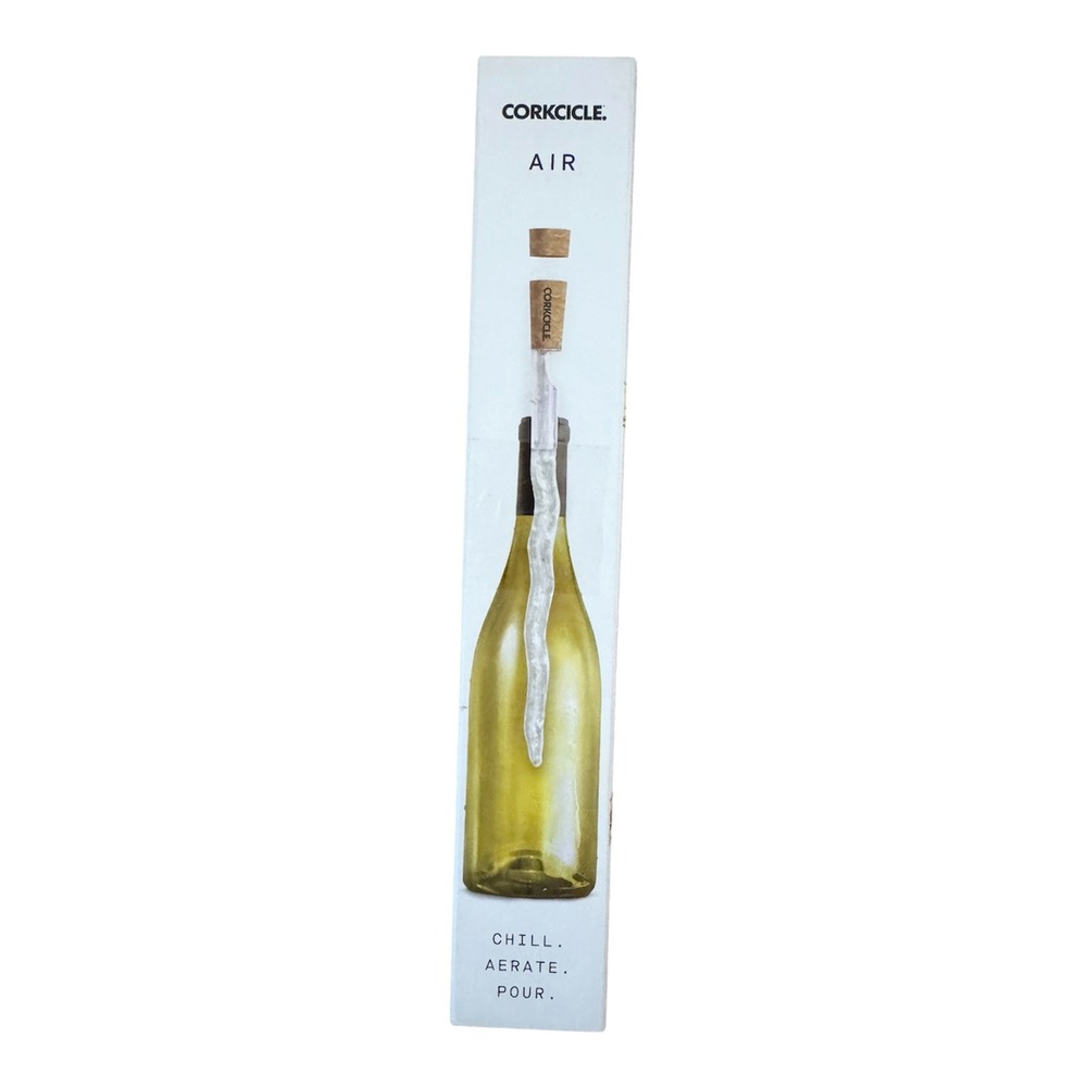 Corkcicle Air 4-in-1 Iceless Wine Chiller Aerator Pourer Stopper Classic Cork
